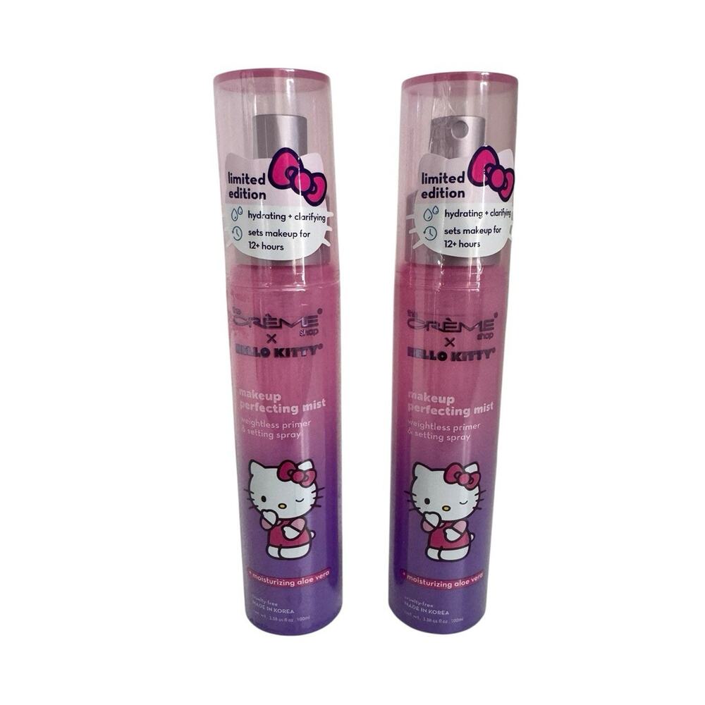 2 The Crème Shop x Hello Kitty Makeup Perfecting Mist Setting Spray 3.38 fl oz